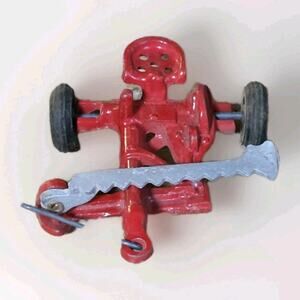 Vintage Oliver Sickle Mower Die Cast Aluminum Red Farm Tractor 1950s